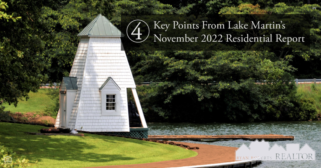 key points from Lake Martin's November 2022 Residential Report