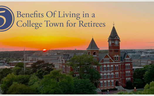 benefits of living in a college town for retirees