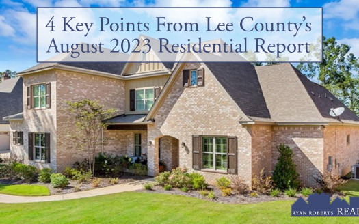 key points from Lee County's August 2023 Residential Report